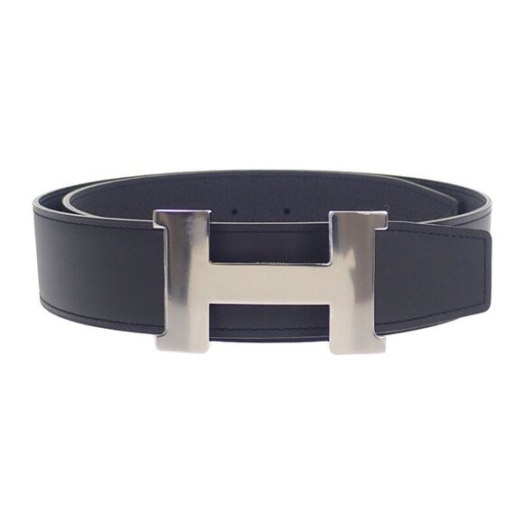 Hermes Constance Reversible 80 Belt Togo Vauchamonie Black Silver Hardware main image 4